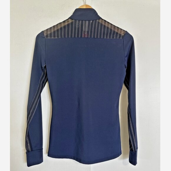 RJ CLASSICS Navy Blue Sun Shirt XXS 37.5 Ladies Schooling Top - Picture 2 of 5